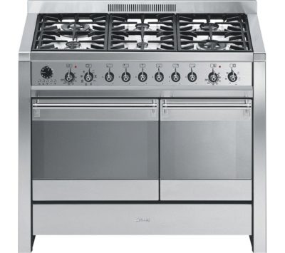 SMEG A2-8 100 cm Dual Fuel Range Cooker - Stainless Steel